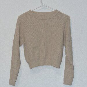 Womens Poof Apprarel Tan Sweater Size S (60% cotton/35% rayon/5% spandex)